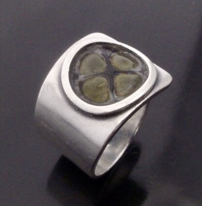 Pierre Marchand, enamelled silver ring, London 1963 (Ref S+2289) - Image 3