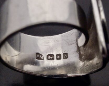Pierre Marchand, enamelled silver ring, London 1963 (Ref S+2289) - Image 7