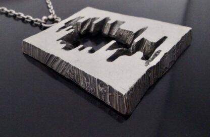 Sten & Laine, large silver pendant on chain, Finland, circa 1970 (Ref S+2300) - Image 4