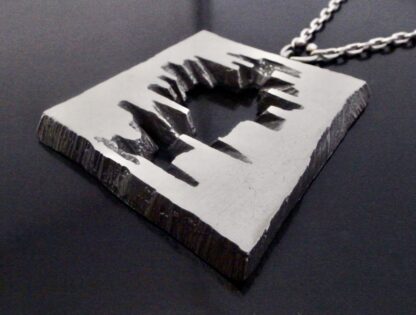 Sten & Laine, large silver pendant on chain, Finland, circa 1970 (Ref S+2300) - Image 3