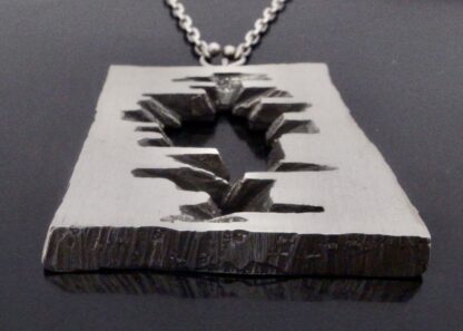 Sten & Laine, large silver pendant on chain, Finland, circa 1970 (Ref S+2300) - Image 2