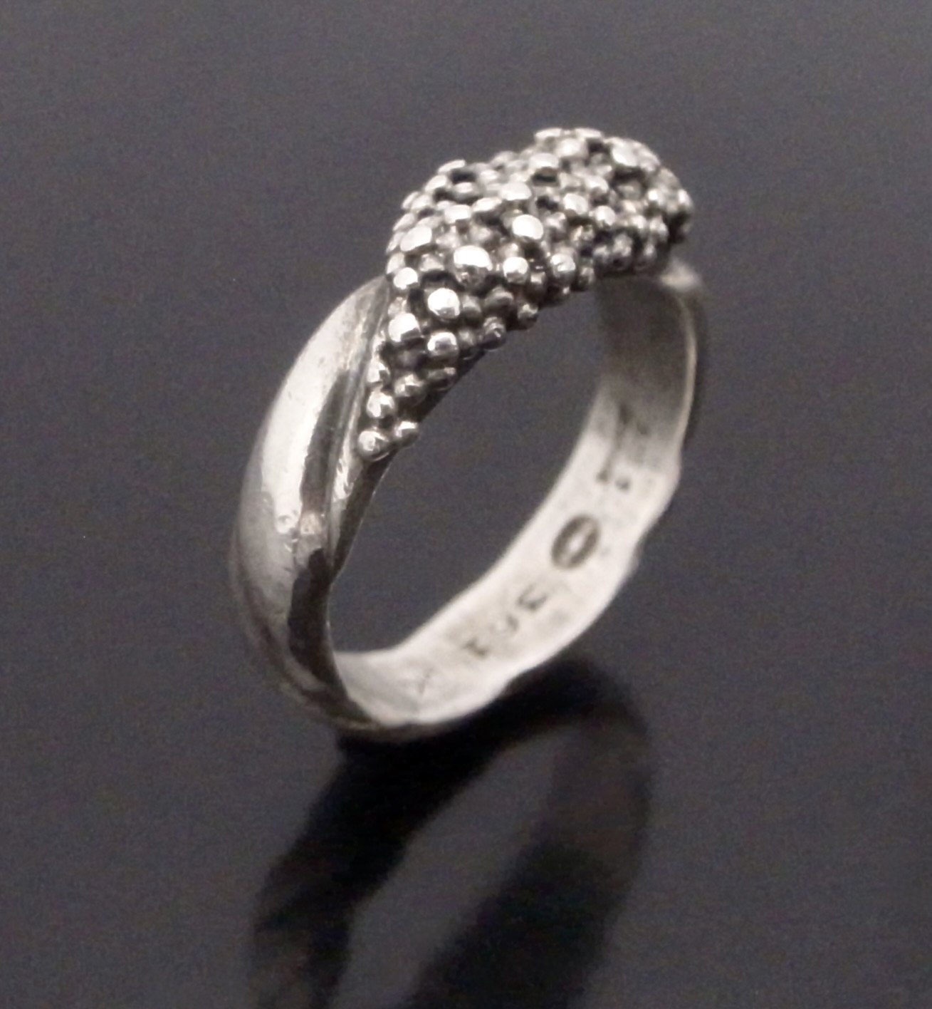 Ole Kortzau for Georg Jensen, silver ring, #361, Denmark, 1998 London import mark (Ref S+2319) - Image 5