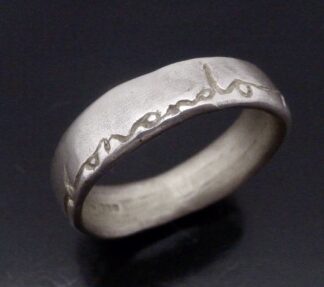 Diana Porter, silver 'On and On' undulating ring, Edinburgh 1997 (Ref S+2350)