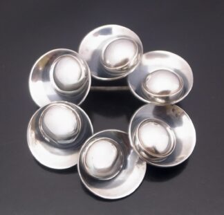 Niels Erik From, silver brooch, Denmark, 1973 London import marks (Ref S+2402) SOLD