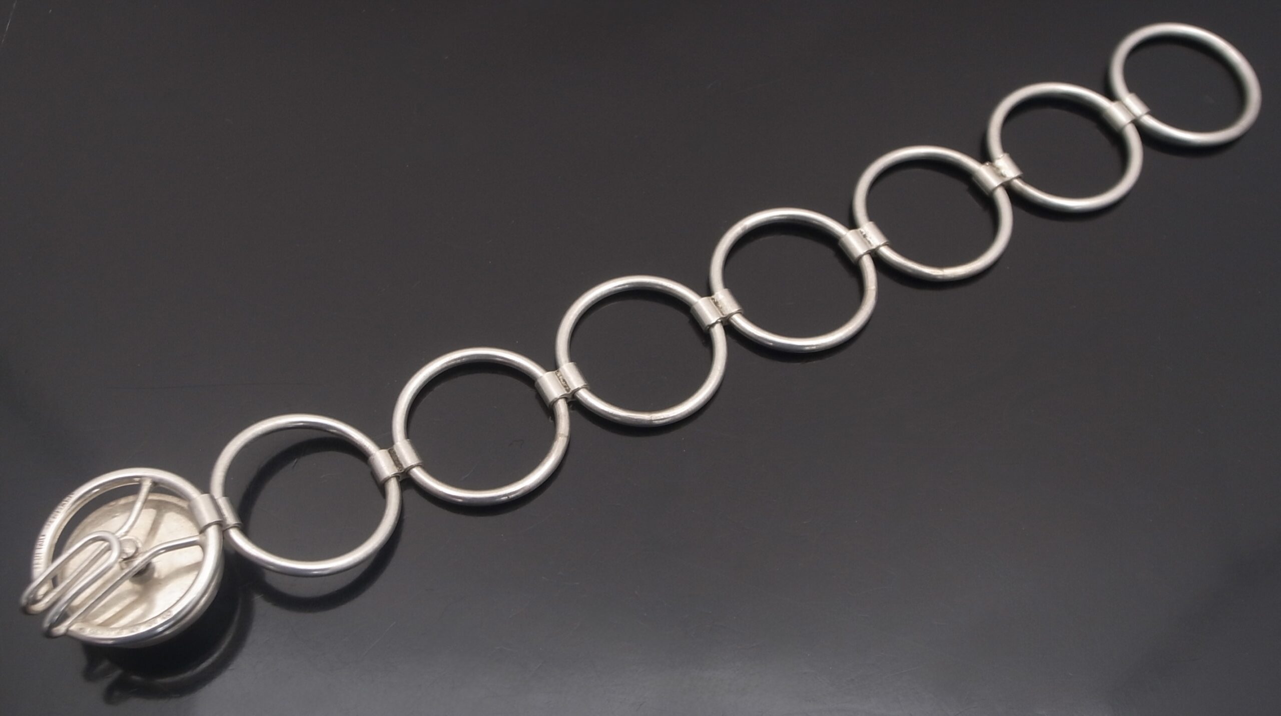 Bent Knudsen, tiger eye set silver bracelet, Denmark, circa 1965 (Ref S+2387) SOLD - Image 9