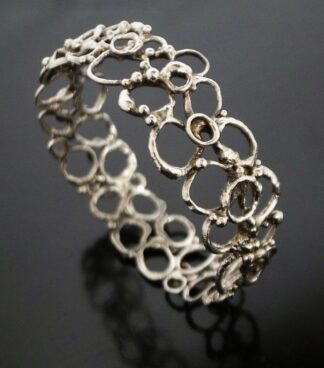Jane Watling of Lacock, silver 'Fused' bangle, London 1985 (Ref S+2439) SOLD